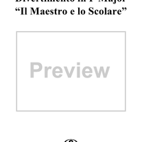 Divertimento in F Major "Il Maestro e lo Scolare", HobXVIIa/1