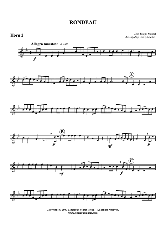 Rondeau - Horn in F 2
