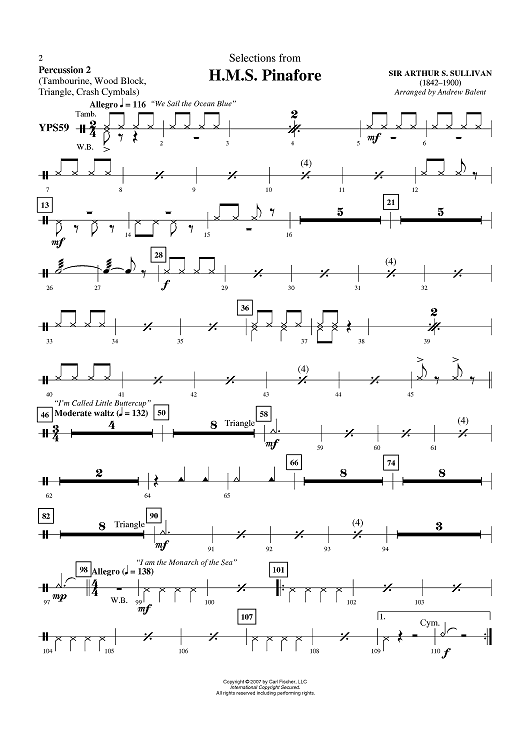 H.M.S. Pinafore - Percussion 2
