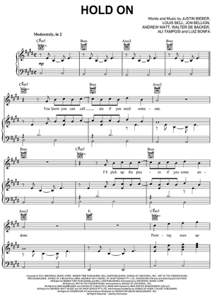 Where Are U Now by Justin Bieber - Piano, Vocal, Guitar - Digital Sheet  Music