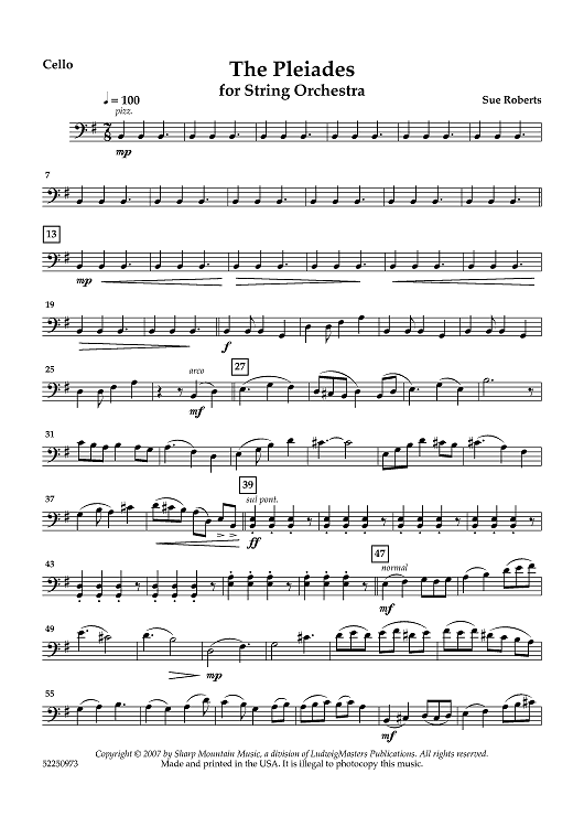 The Pleiades for String Orchestra - Violoncello