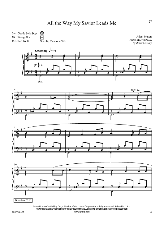 All the Way My Savior Leads Me (All The Way)