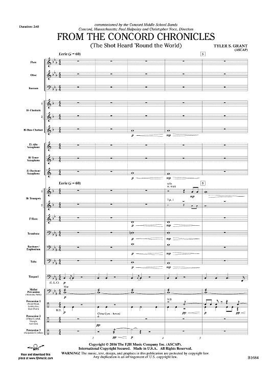 From the Concord Chronicles (The Shot Heard 'Round the World) - Score