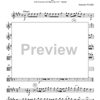 Allegro - from Concerto in E Major, Op. 8 #1 - "Spring" - Part 2 Viola