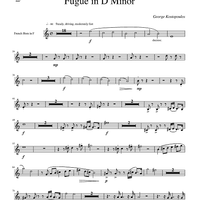 Fugue in D Minor - Horn in F