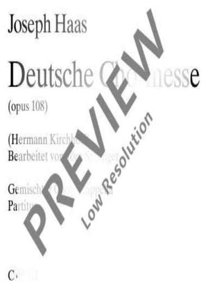 Deutsche Chormesse - Choral Score