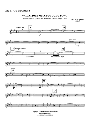 Variations on a Boboobo Song - E-flat Alto Saxophone 2
