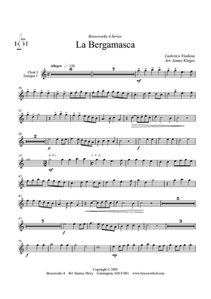 La Bergamasca - Choir 1, Trumpet 1