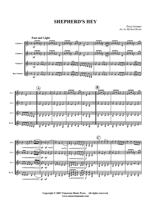 Shepherd's Hey - Score