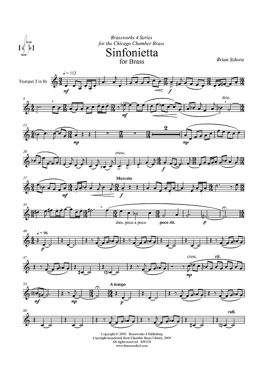 Sinfonietta - Trumpet 2 in B-flat