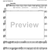 Amazing Grace - Clarinet 3 in B-flat (op. Alto Cl.)