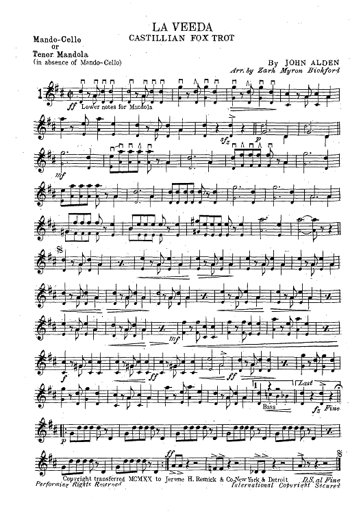 Mandolin & Guitar Collection No. 21 - Mandola/Cello