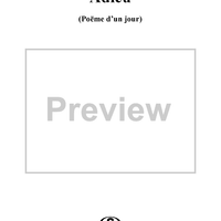 Adieu (Poème d'un jour)