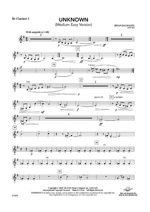 Unknown (Medium Easy Version) - Bb Clarinet 1