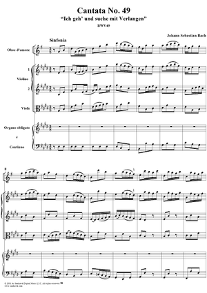 Cantata No. 49: Ich geh' und suche mit Verlangen, BWV49