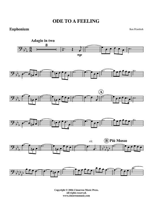 Ode To a Feeling - Euphonium BC/TC