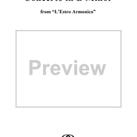 Concerto in B Minor, Op. 3, No. 10, RV580 from "L'estro Armonico" - Violin 1