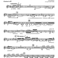 Andantino - From the 3rd movement of "String Quartet No. 1, Op. 10" - Clarinet in Bb