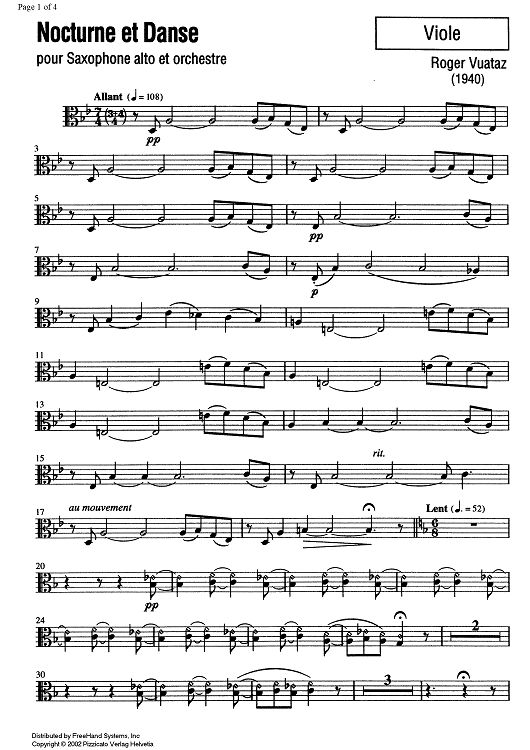 Nocturne et Danse Op.58 No. 2 - Viola