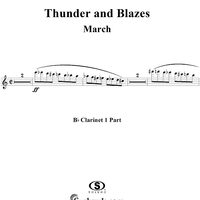 Thunder and Blazes March (Entry of the Gladiators) - Clarinet 1