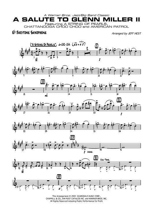 A Salute to Glenn Miller II - E-flat Baritone Saxophone