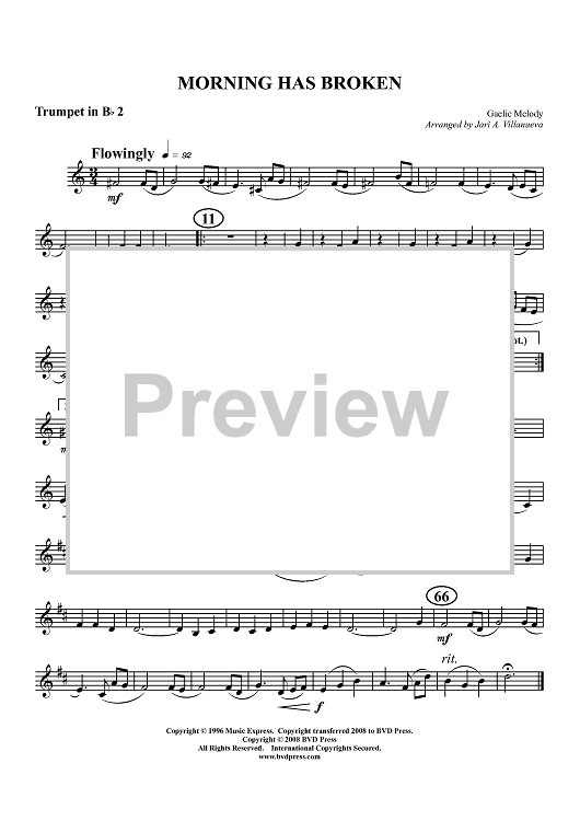 Morning Has Broken - Trumpet 2