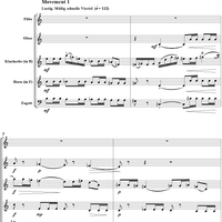 Kleine Kammermusik für fünf Bläser - Score