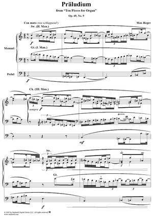 Präludium, No. 9 from "Ten Pieces for Organ", Op. 69