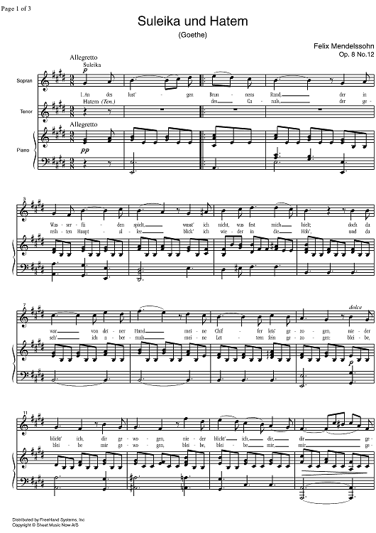 Suleika und Hatem Op. 8 No.12