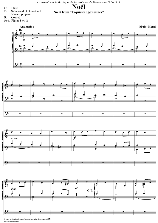 Noël, No. 8 from "Esquisses Byzantines"