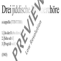 Three Yiddish pieces for male choir - Choral Score