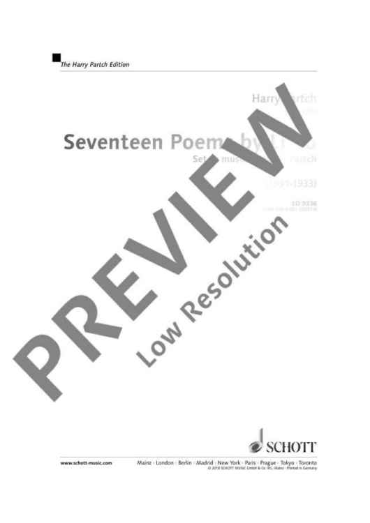 Seventeen Poems by Li Po - Performing Score