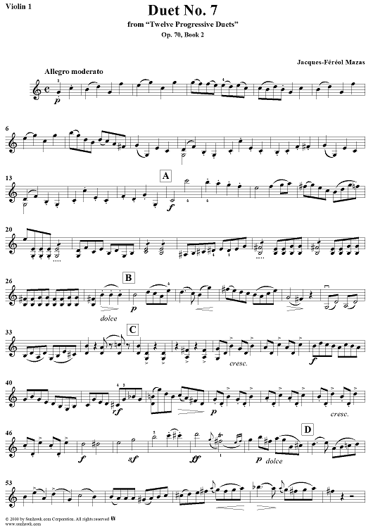 Duet No. 7 - Violin 1
