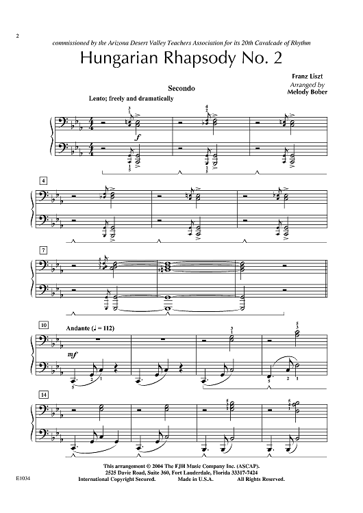 Hungarian Rhapsody No. 2