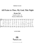 All Praise to Thee, My God, This Night