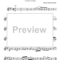 Air - from Suite #3 in D Major - Part 3 Horn or English Horn in F