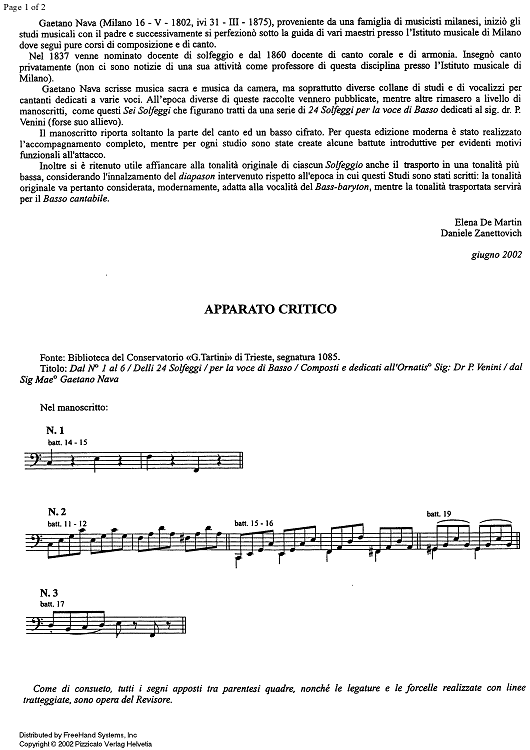 6 Solfeggi (6 solfeggios) - Preface