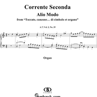 Corrente Seconda (Alio Modo), No. 35 from "Toccate, canzone ... di cimbalo et organo", Vol. II
