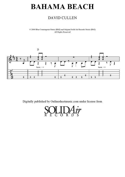 Bahama Beach (With Embedded Audio)