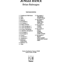 Jungle Dance - Score Cover