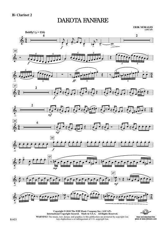 Dakota Fanfare - Bb Clarinet 2