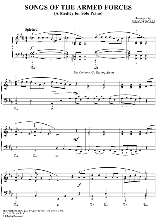 Songs of the Armed Forces (A Medley for Solo Piano)