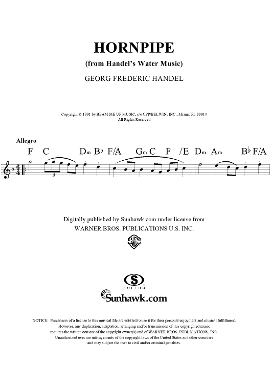 Hornpipe (from "The Water Music")