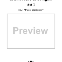 Introduction: Piano, pianissimo, No. 1 from "Il Barbiere di Siviglia"