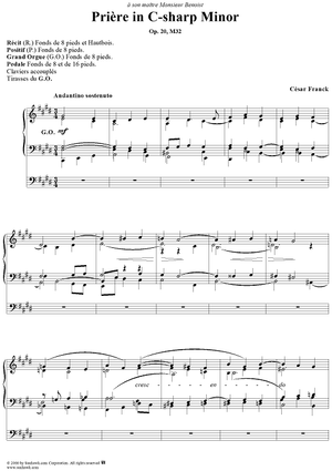 Prière in C-sharp minor, op. 20