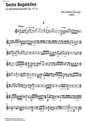 6 Bagatellen Op.117b - Trumpet 1
