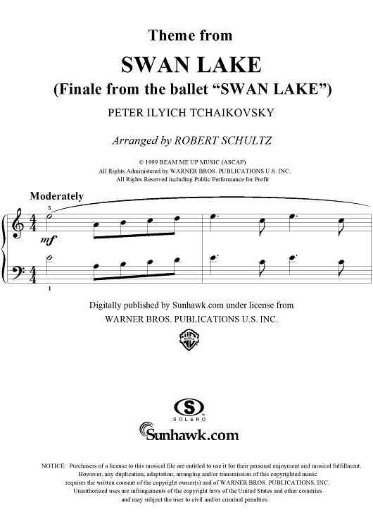 The Swan Lake. Act I, Theme from Finale
