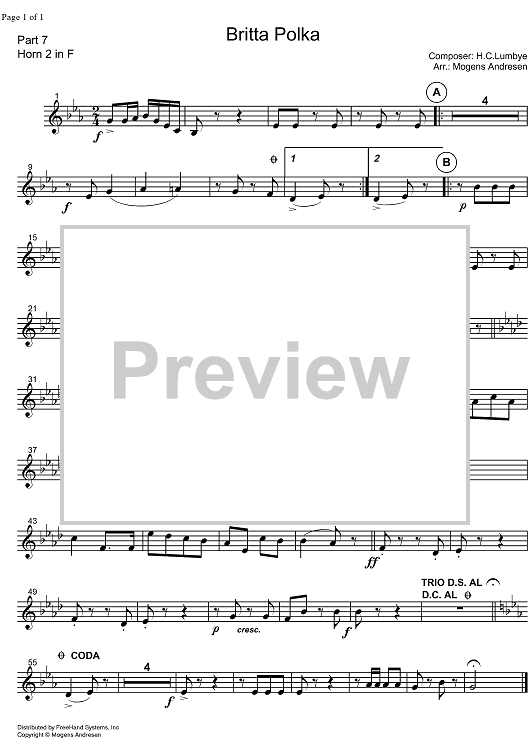 Britta Polka - Horn in F 2