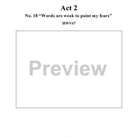 Words are weak to paint my fears, No. 18 from Oratorio "Solomon", Act 2 (HWV67)