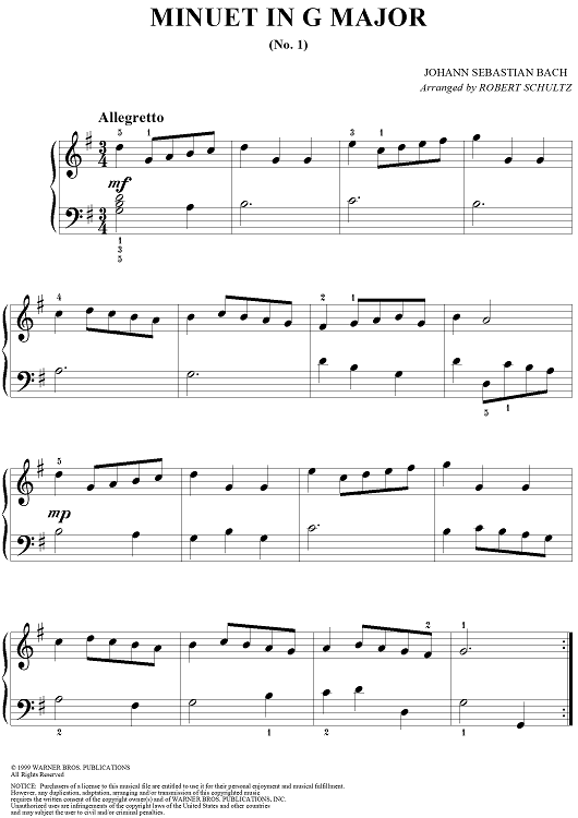Minuet No. 1 in G Major